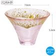 Toyo Sasaki Glass Cold Sake Glass  Good Luck Charm Blessings Cup Mount Fuji Gold Sakura Made in Japan Pink Approx. 65ml 42085G-ERP Hot on Sale