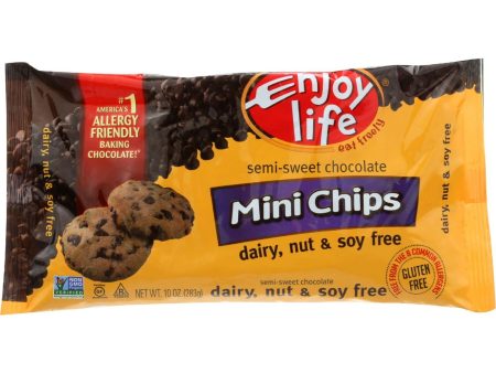 Enjoy Life Baking Chocolate - Mini Chips - Semi-sweet - Gluten Free - 10 Oz - Case Of 12 Discount