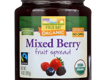 Field Day Fruit Spread - Organic - Mixed Berry - 14 Oz - Case Of 12 For Cheap