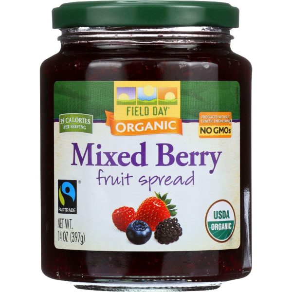 Field Day Fruit Spread - Organic - Mixed Berry - 14 Oz - Case Of 12 For Cheap