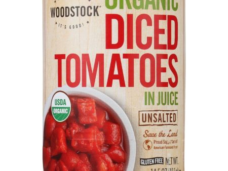 Woodstock Tomatoes - Organic - Diced - Unsalted - 14.5 Oz - Case Of 12 Online Hot Sale