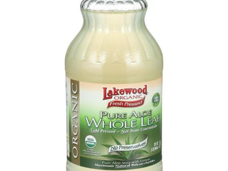 Lakewood Organic Aloe Juice - Whole Leaf - Fresh Pressed - With Lemon - 32 Oz Sale