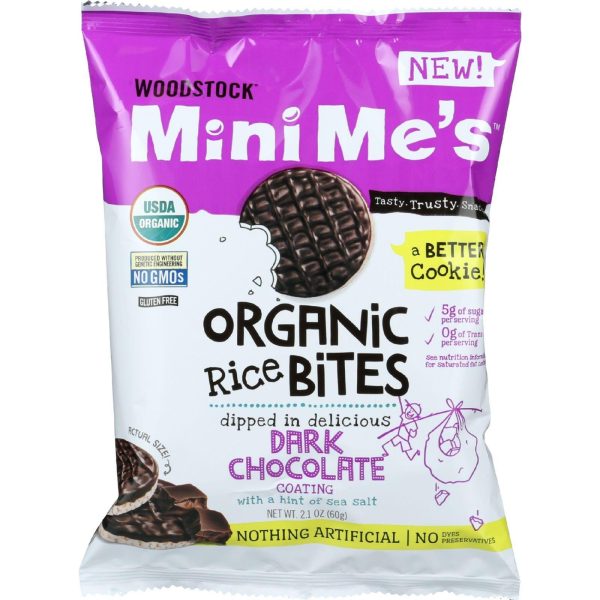 Woodstock Rice Bites - Organic - Mini Me s - Dark Chocolate - Sea Salt - 2.1 Oz - Case Of 8 For Cheap