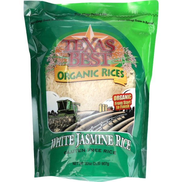 Texas Best Organics Rice - Organic - Jasmine White - 32 Oz - Case Of 6 Online Sale