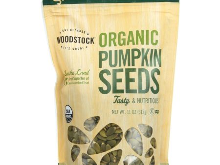 Woodstock Seeds - Organic - Pumpkin - Pepita - 11 Oz - Case Of 8 For Discount