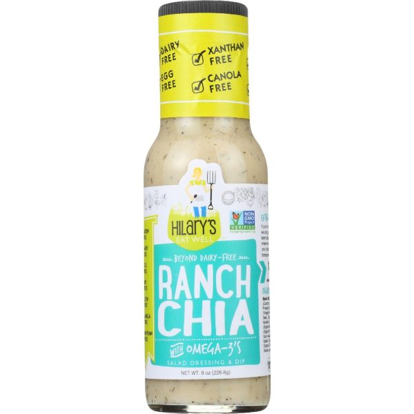 Hilarys Eat Well Dressing - Ranch Chia - Gluten Free - 8 Oz - Case Of 6 Cheap