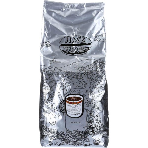 Jims Organic Coffee Coffee Beans - Organic - Sweet Love Blend - 5 Lb Bag Online