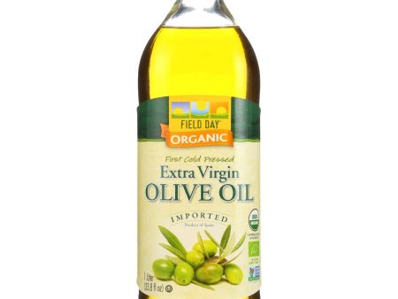 Field Day Olive Oil - Organic - Extra Virgin - Imported - Glass Bottle - 1 L - Case Of 12 Discount