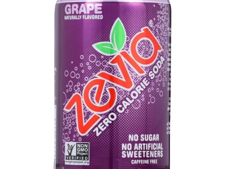 Zevia Soda - Zero Calorie - Grape - Can - 6-12 Oz - Case Of 4 Discount