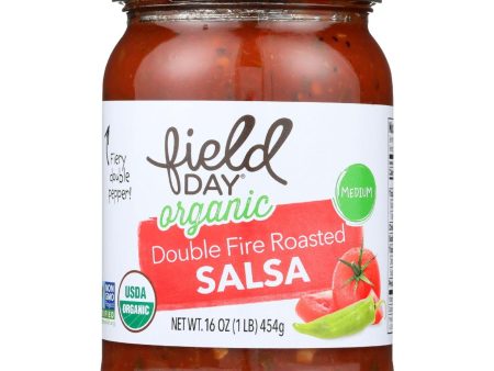 Field Day Salsa - Organic - Double Fire Roasted - Medium - 16 Oz - Case Of 12 Online now