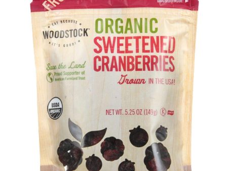 Woodstock Fruit - Organic - Cranberries - Sweetened - 5.25 Oz - Case Of 8 Online Sale