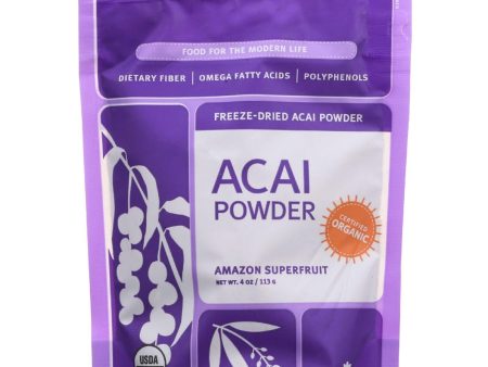 Navitas Naturals Acai Powder - Organic - Freeze-dried - 4 Oz - Case Of 12 Hot on Sale