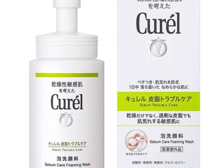 Curel Sebum Trouble Care Sebum Care Foaming Face Wash Cleanser 150ml, Japan No.1 Brand for Sensitive Skin Care Online