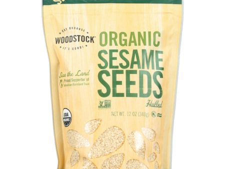 Woodstock Seeds - Organic - Sesame - Hulled - Raw - 12 Oz - Case Of 8 Cheap