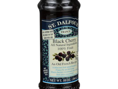 St Dalfour Fruit Spread - Deluxe - 100 Percent Fruit - Black Cherry - 10 Oz - Case Of 6 Online Sale