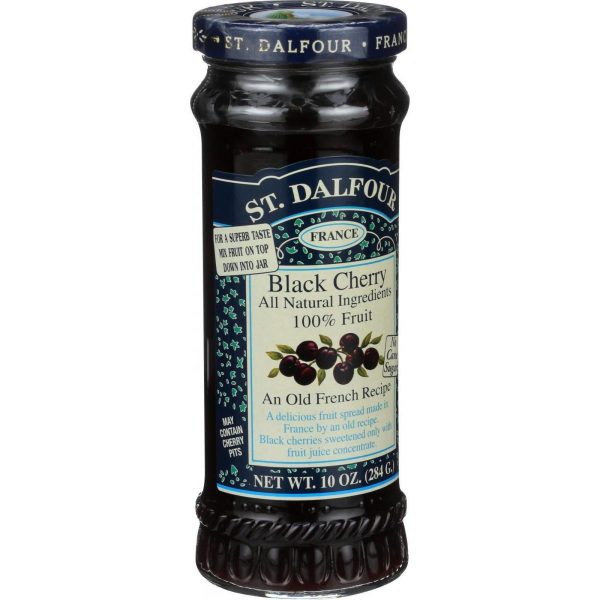 St Dalfour Fruit Spread - Deluxe - 100 Percent Fruit - Black Cherry - 10 Oz - Case Of 6 Online Sale