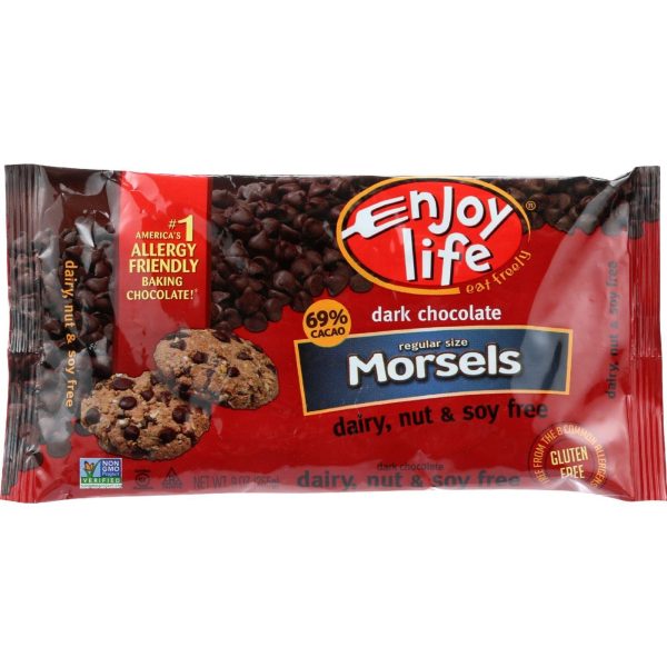 Enjoy Life Baking Chocolate - Morsels - Dark Chocolate - 9 Oz - Case Of 12 Online Sale