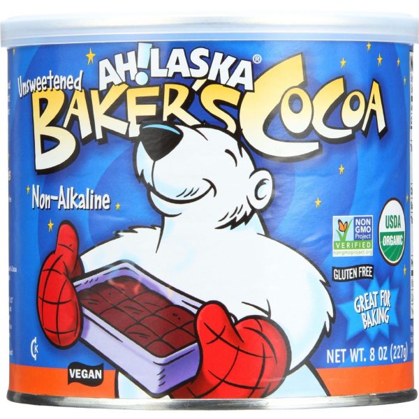 Ahlaska Bakers Cocoa - Organic - Non-dairy - 8 Oz - Case Of 12 Supply