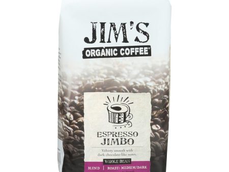 Jim s Organic Coffee - Whole Bean - Espresso Jimbo - Case Of 6 - 11 Oz. Cheap