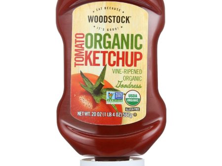 Woodstock Ketchup - Organic - Tomato - Upside Down Bottle - 20 Oz - Case Of 12 For Cheap