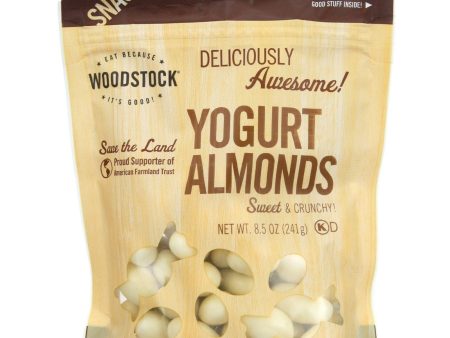 Woodstock Snacks - All Natural - Almonds - Yogurt - Sweet And Crunchy - 8.5 Oz - Case Of 8 on Sale