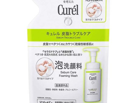 Curel Sebum Care Foaming Face Wash Cleanser Refill 130ml, Japan No.1 Brand for Sensitive Skin Care Hot on Sale