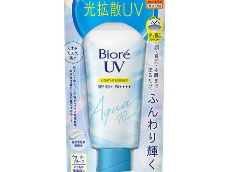 Biore UV Aqua Rich Light Up Essence 70g SPF50+ PA++++ Sunscreen for Face and Body on Sale