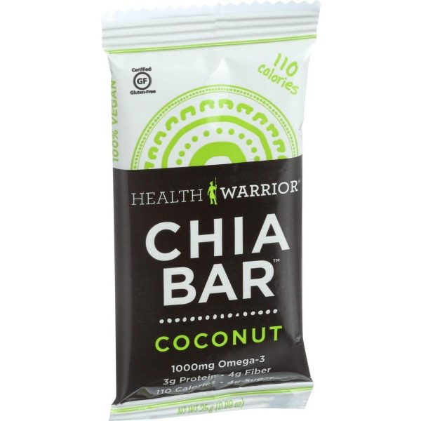 Health Warrior Chia Bar - Coconut - .88 Oz Bars - Case Of 15 Online