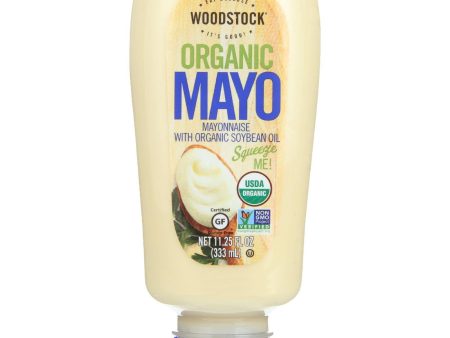 Woodstock Mayonnaise - Organic - With Organic Soybean Oil - Squeezable - 11.25 Oz - Case Of 12 Online now