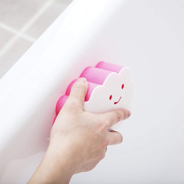 AISEN Bathroom Stick-on Cleaning Sponge Pink Online Sale