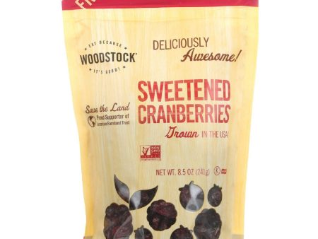 Woodstock Fruit - All Natural - Cranberries - Sweetened - 8.5 Oz - Case Of 8 on Sale