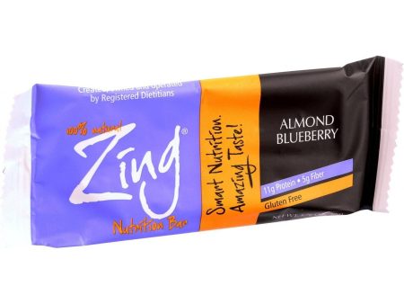 Zing Bars Nutrition Bar - Almond Blueberry - 1.76 Oz Bars - Case Of 12 Fashion