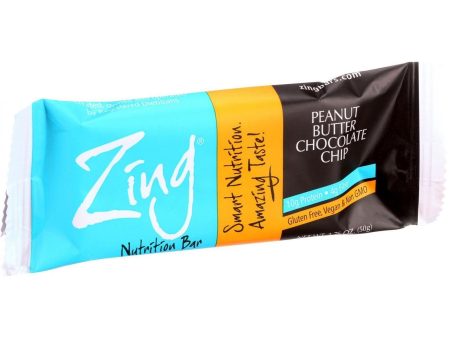 Zing Bars Nutrition Bar - Peanut Butter Chocolate Chip - 1.76 Oz Bars - Case Of 12 Hot on Sale