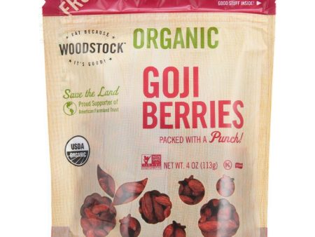 Woodstock Fruit - Organic - Goji Berries - 4 Oz - Case Of 8 Online Sale