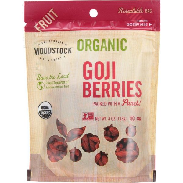 Woodstock Fruit - Organic - Goji Berries - 4 Oz - Case Of 8 Online Sale