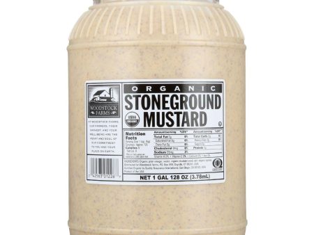 Woodstock Mustard - Organic - Stoneground - 128 Oz - Case Of 4 Hot on Sale