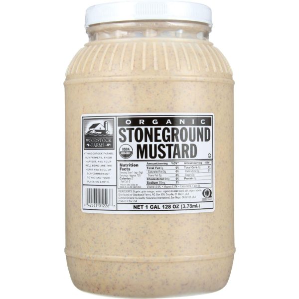 Woodstock Mustard - Organic - Stoneground - 128 Oz - Case Of 4 Hot on Sale