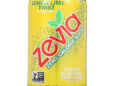 Zevia Soda - Zero Calorie - Lemon Lime Twist - Can - 6-12 Oz - Case Of 4 Discount