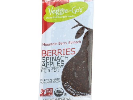 Veggie Gos Organic Snack - Mountain Berry Spinach - .42 Oz Bars - Case Of 20 Discount