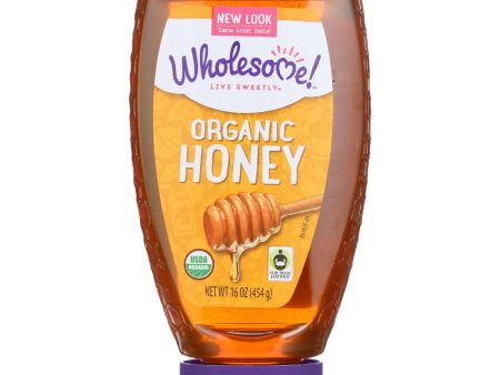 Wholesome Sweeteners Honey - Organic - Amber - Squeeze Bottle - 16 Oz - Case Of 6 Discount