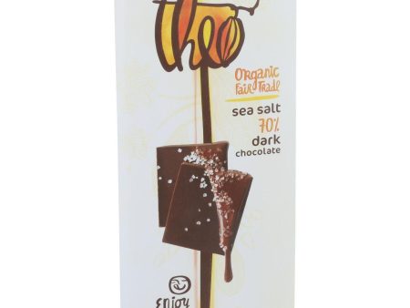 Theo Chocolate Organic Chocolate Bar - Classic - Dark Chocolate - 70 Percent Cacao - Sea Salt - 3 Oz Bars - Case Of 12 Discount