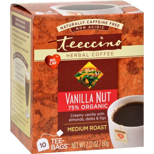 Teeccino Organic Tee Bags - Vanilla - 10 Bags Supply