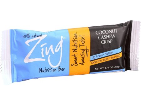 Zing Bars Nutrition Bar - Coconut Cashew Crisp - 1.76 Oz Bars - Case Of 12 Hot on Sale