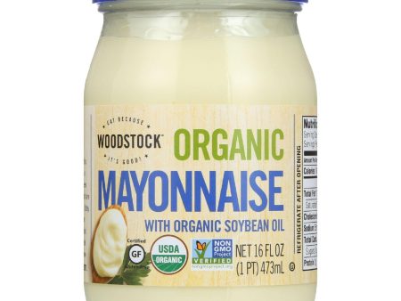 Woodstock Mayonnaise - Organic - With Organic Soybean Oil - Jar - 16 Oz - Case Of 12 Online