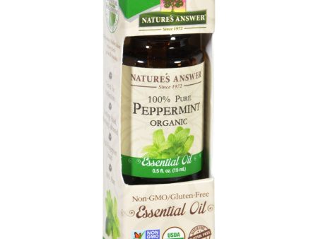 Natures Answer Essential Oil - Organic - Peppermint - .5 Oz Online Sale