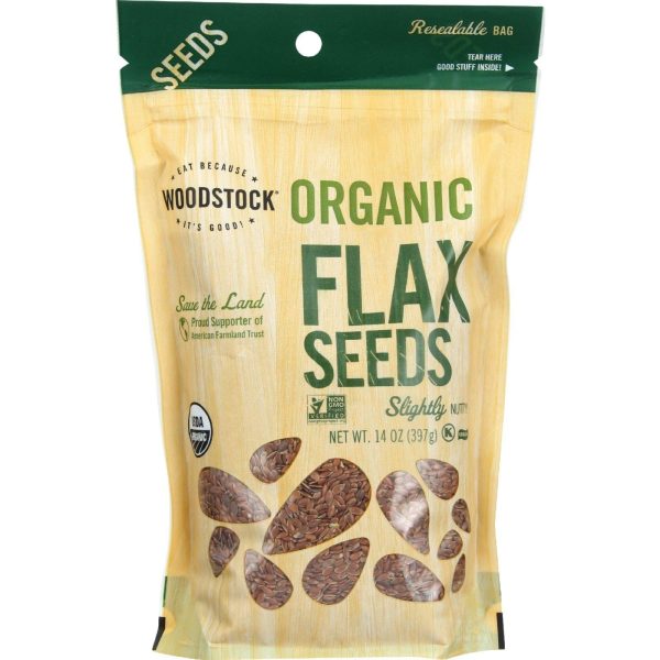 Woodstock Seeds - Organic - Flax - 14 Oz - Case Of 8 Hot on Sale