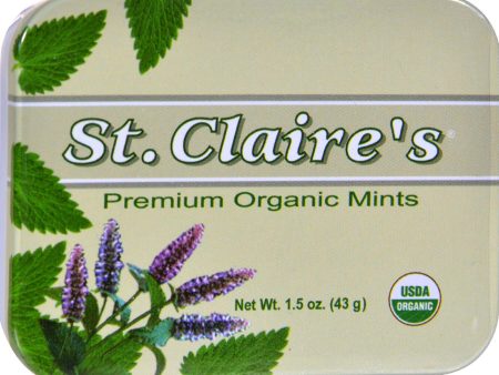 St Claire s Organic Premium Mints Display Case - Case Of 6 - 1.5 Oz For Discount