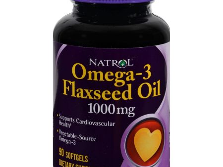 Natrol Omega-3 Flax Seed Oil - 1000 Mg - 90 Softgels Online Sale