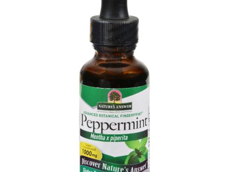 Nature s Answer Peppermint Leaf Alcohol Free - 1 Fl Oz Hot on Sale