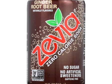 Zevia Soda - Zero Calorie - Ginger Root Beer - Can - 6-12 Oz - Case Of 4 Discount